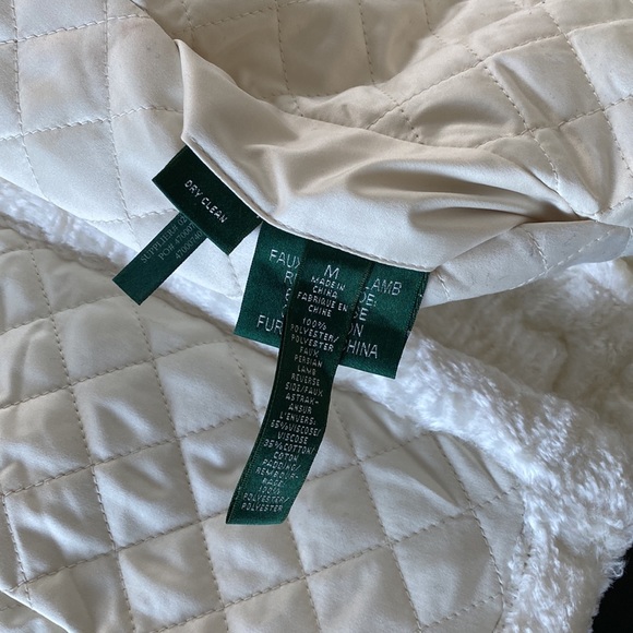 Faux Persian Lamb reversible vest. White. Medium. - Picture 7 of 8